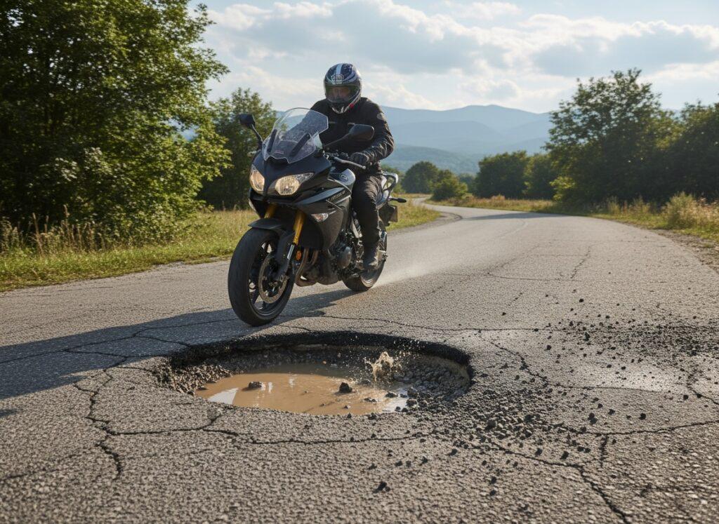 Who Is Liable for Motorcycle Accidents Caused by Potholes in California?